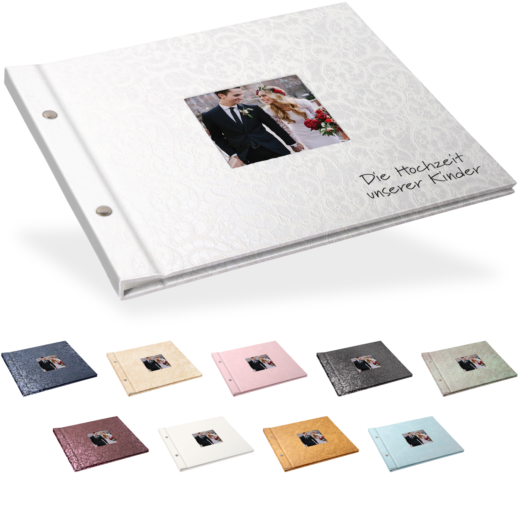 Portraitalbum Comfort-Line 28 x 25 cm, Weiß, mit Bildausschnitt Portraitalbum Comfort-Line 28 x 25 cm, Weiß, mit Bildausschnitt