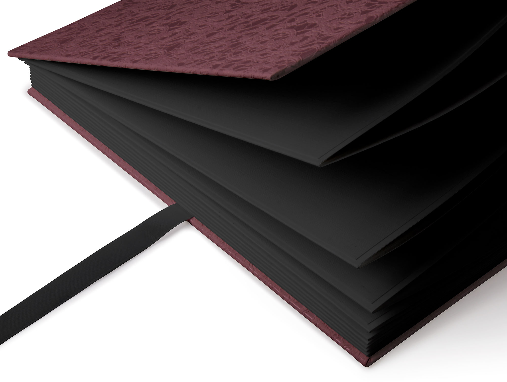 Leporello-Mappe 25 x 25 cm, Leinen Schwarz, für Bildformate 15 x 20 cm, ohne Fensterstanzung Leporello-Mappe 25 x 25 cm, Leinen Schwarz, für Bildformate 15 x 20 cm, ohne Fensterstanzung