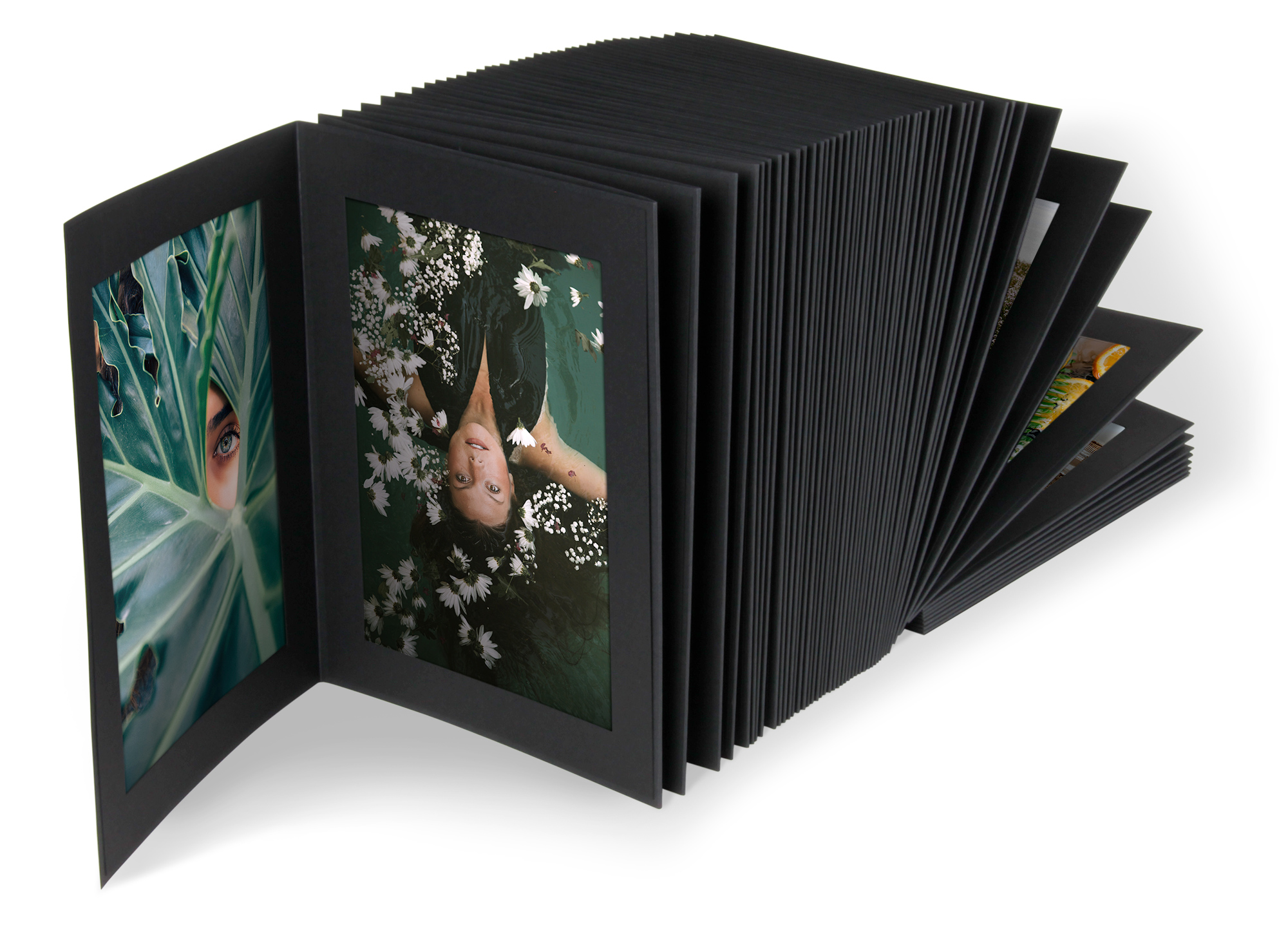 SL-201438-R Endlosleporello Leinen Schwarz / Leinen Schwarz für Bilder im Format 15 x 20 cm Endlosleporello Leinen Schwarz / Leinen Schwarz für Bilder im Format 15 x 20 cm