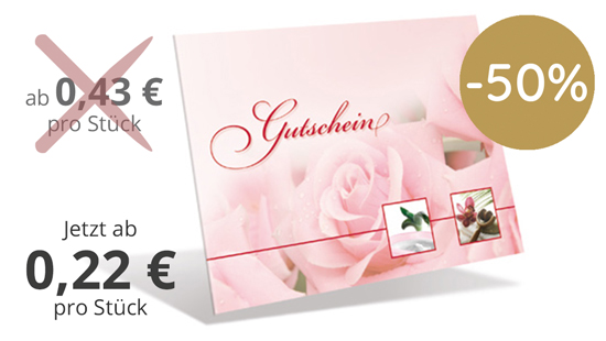Gutschein-Klappkarten "duftende Rose"