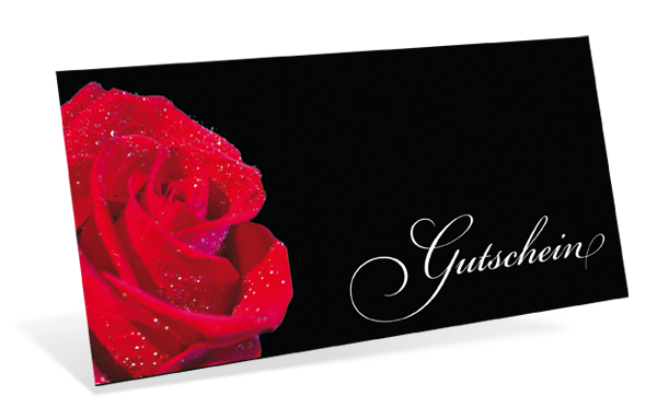 Gutscheinkarte Classic "einsame Rose"