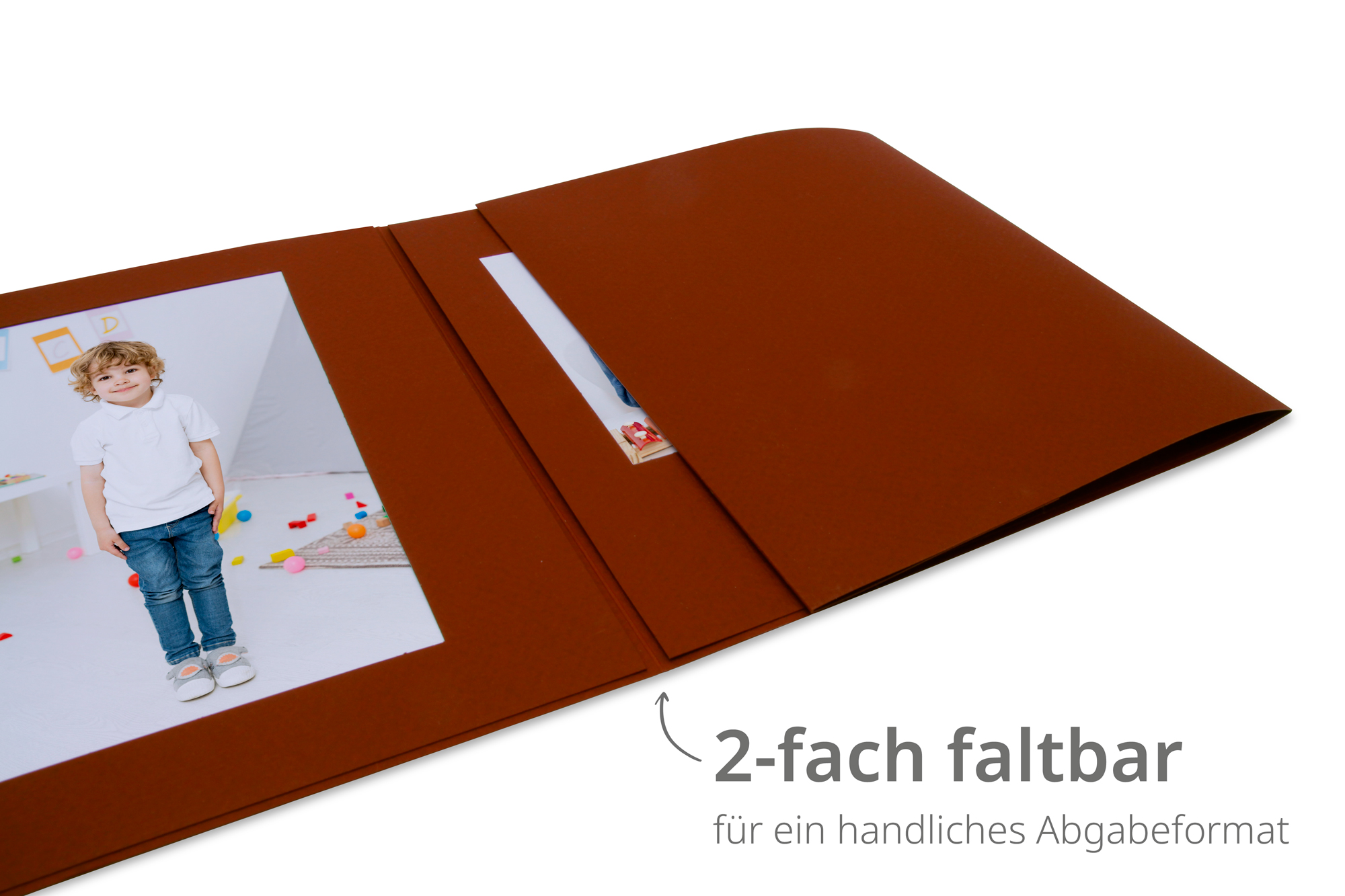 25 Stück Fotografen Fotomappe 3-teilig, Merida Bordeaux, für Bilder im Format 13x18 cm