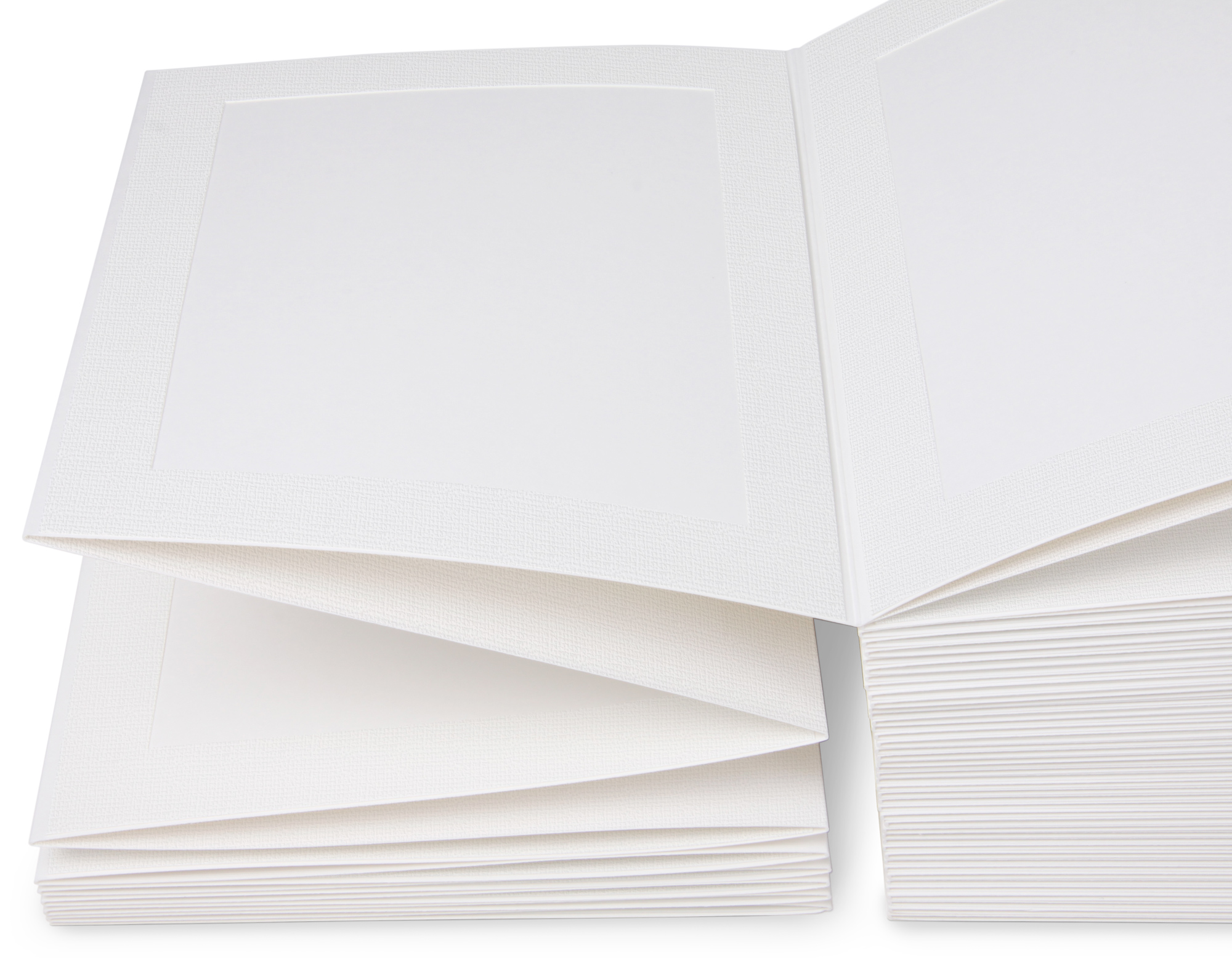 Endlosleporello Leinen Weiß / Leinen Weiß für Bilder im Format 10 x 15 cm (14,6 x 19,4 cm)