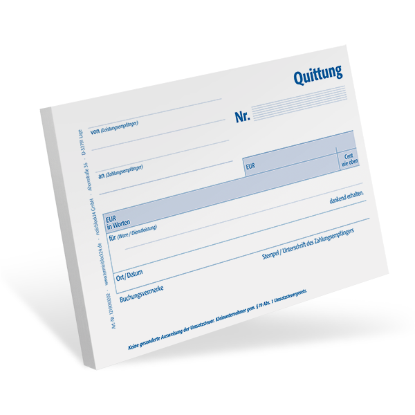 Quittungsblock Kleinunternehmer Standard - 3er Pack Quittungsblock Kleinunternehmer Standard - 3er Pack