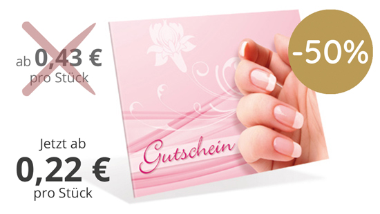 Gutschein-Klappkarten "french nails"