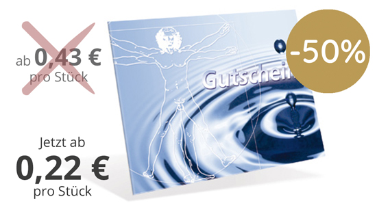 Gutschein-Klappkarten "Körperfrische"