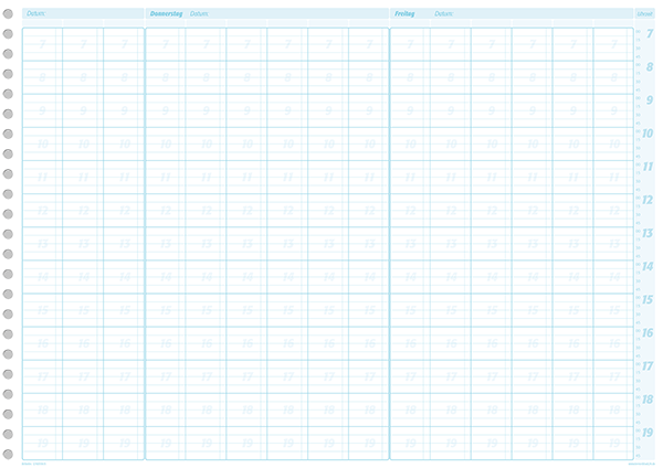 Terminplaner A3 für mehrere Mitarbeiter