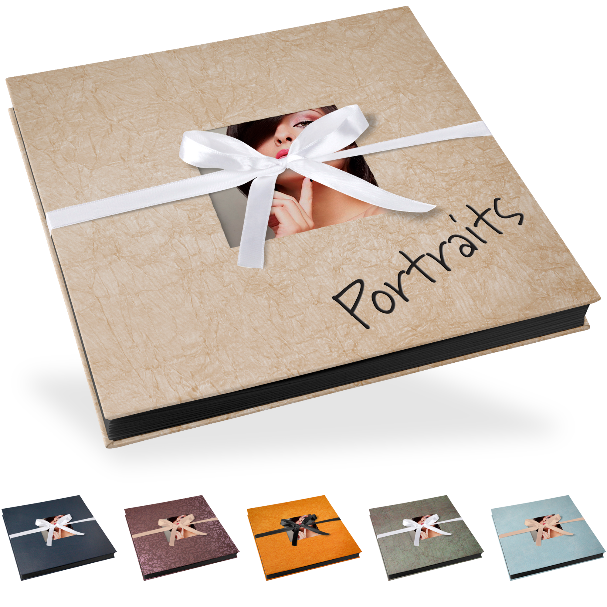 SLMD-LS-1520Q Leporello-Mappe 25 x 25 cm, Leinen Schwarz, für Bildformate 15 x 20 cm, mit Fensterstanzung Leporello-Mappe 25 x 25 cm, Leinen Schwarz, für Bildformate 15 x 20 cm, mit Fensterstanzung