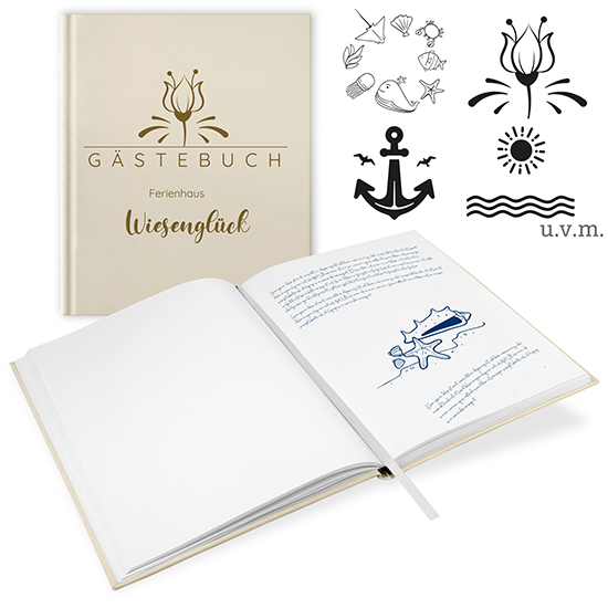 GB-21206-F Gästebuch Ferienwohnung Champagne Gästebuch Ferienwohnung Champagne