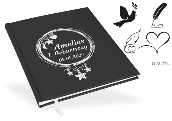 GB-21207-U Gästebuch Schwarz üe Gästebuch Schwarz üe