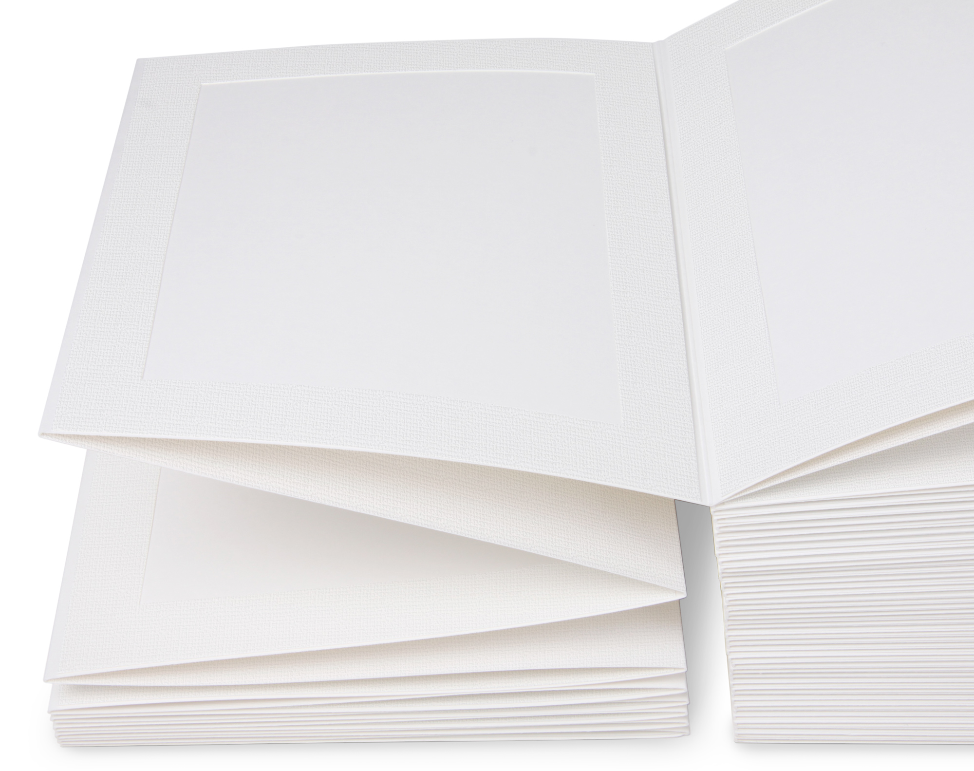 Endlosleporello Leinen Weiß / Leinen Weiß für Bilder 13 x 18 cm (15,6 x 21,2cm)