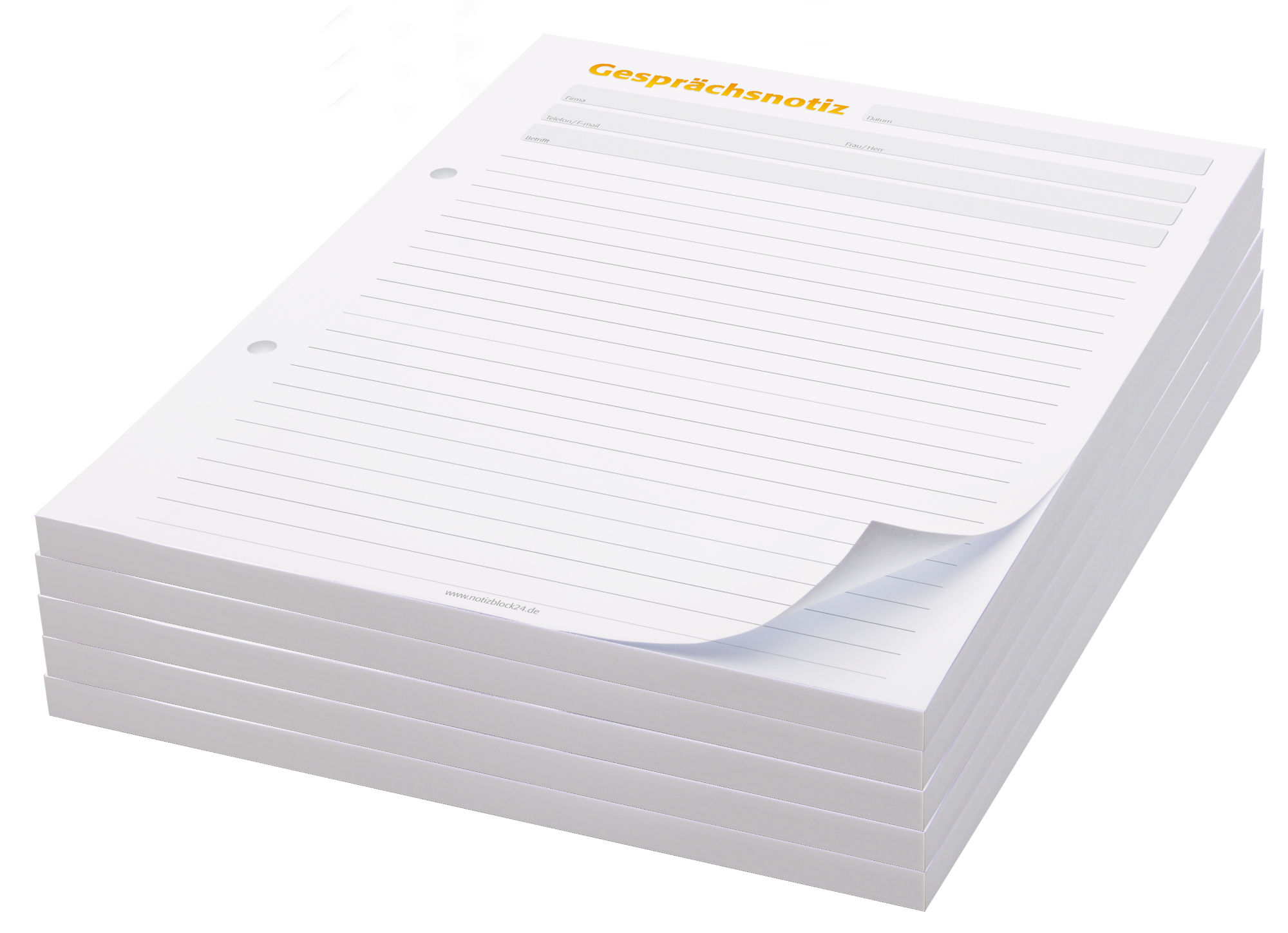 Gesprächsnotizblock DIN A5 liniert - 5er Pack Gesprächsnotizblock DIN A5 liniert - 5er Pack