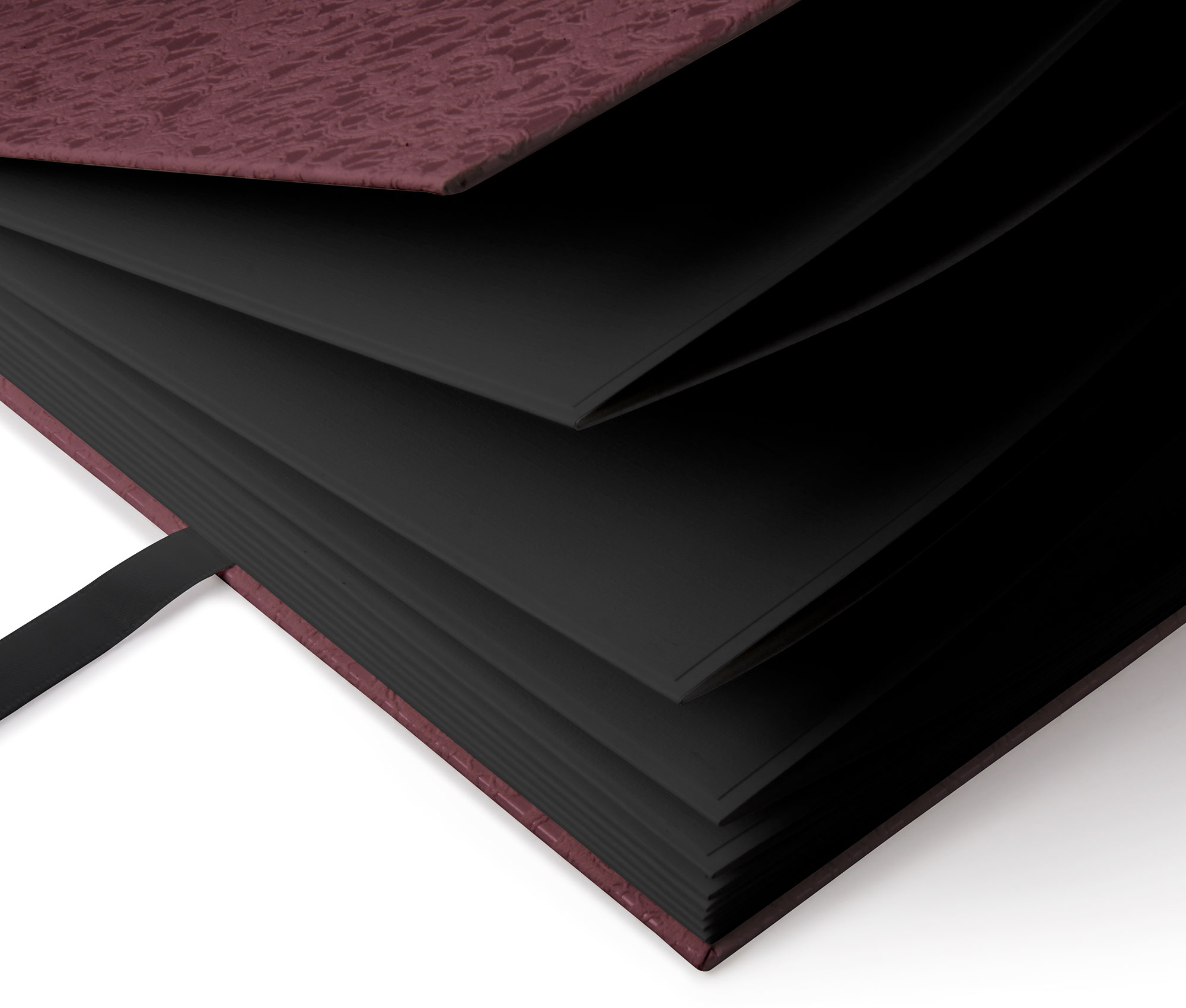 Leporello-Mappe 19 x 25 cm, Leinen Schwarz, für Bildformate 15 x 20 cm, ohne Fensterstanzung Leporello-Mappe 19 x 25 cm, Leinen Schwarz, für Bildformate 15 x 20 cm, ohne Fensterstanzung