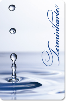 1204010127 Terminkarte "kühler Tropfen" Terminkarte "kühler Tropfen"