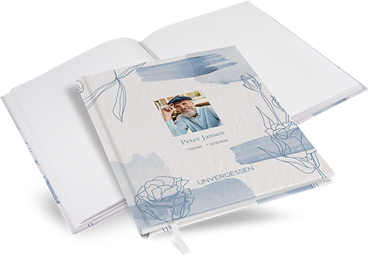 Kondolenzbuch -  midnight petals