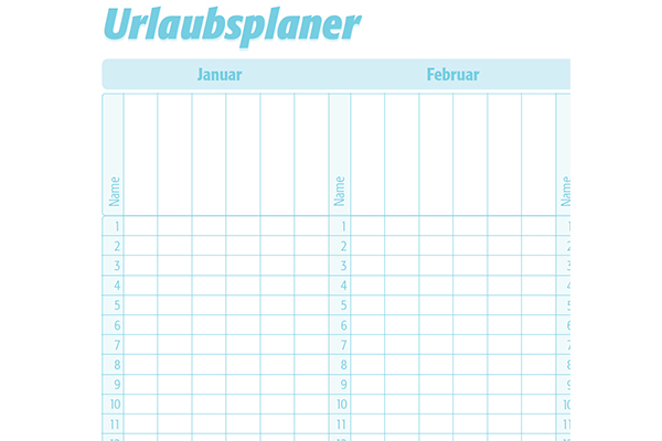 Terminplaner A3 für mehrere Mitarbeiter