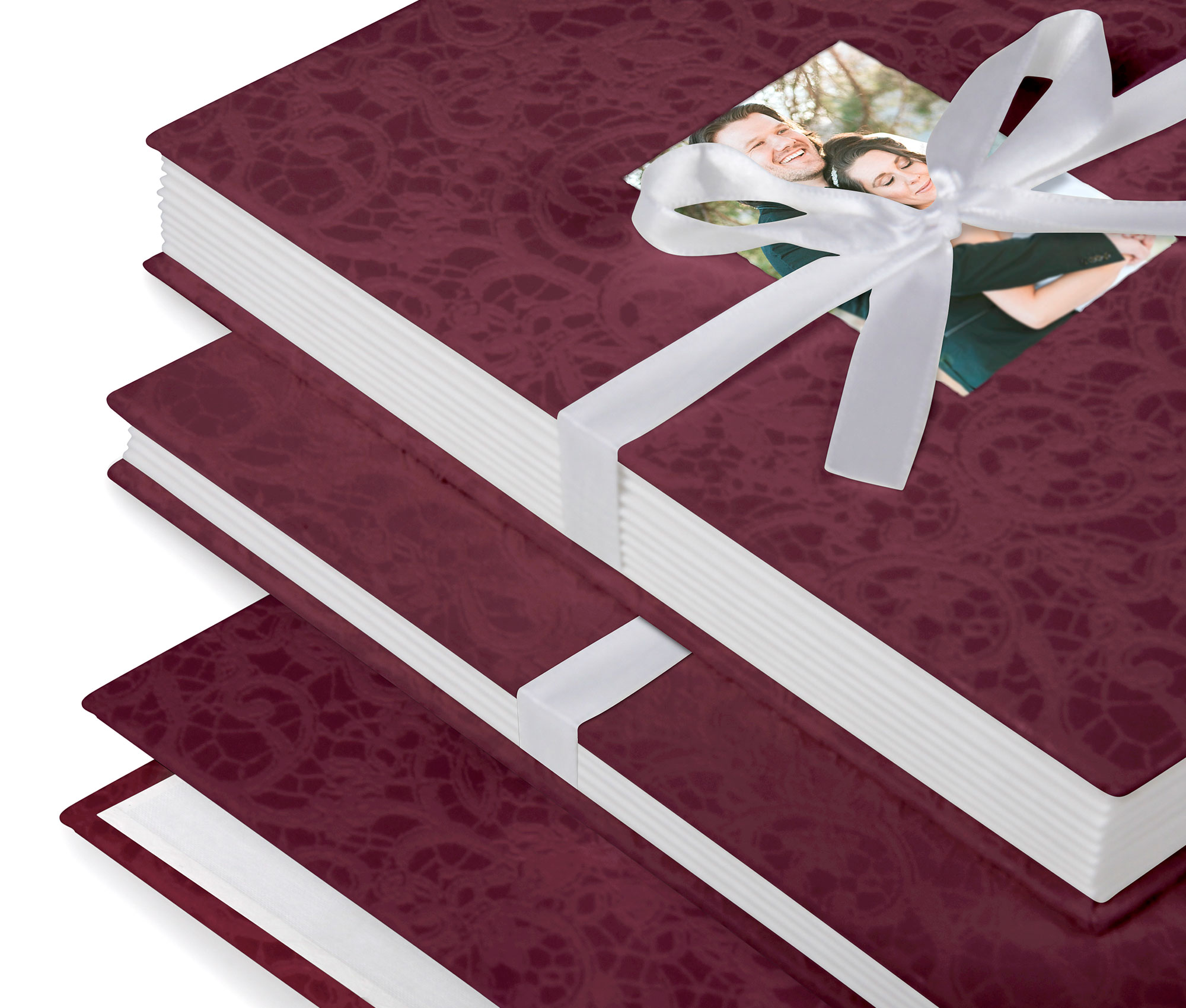 Leporello-Mappe 19 x 25 cm, mit Bildausschnitt, Weiß Leporello-Mappe 19 x 25 cm, mit Bildausschnitt, Weiß