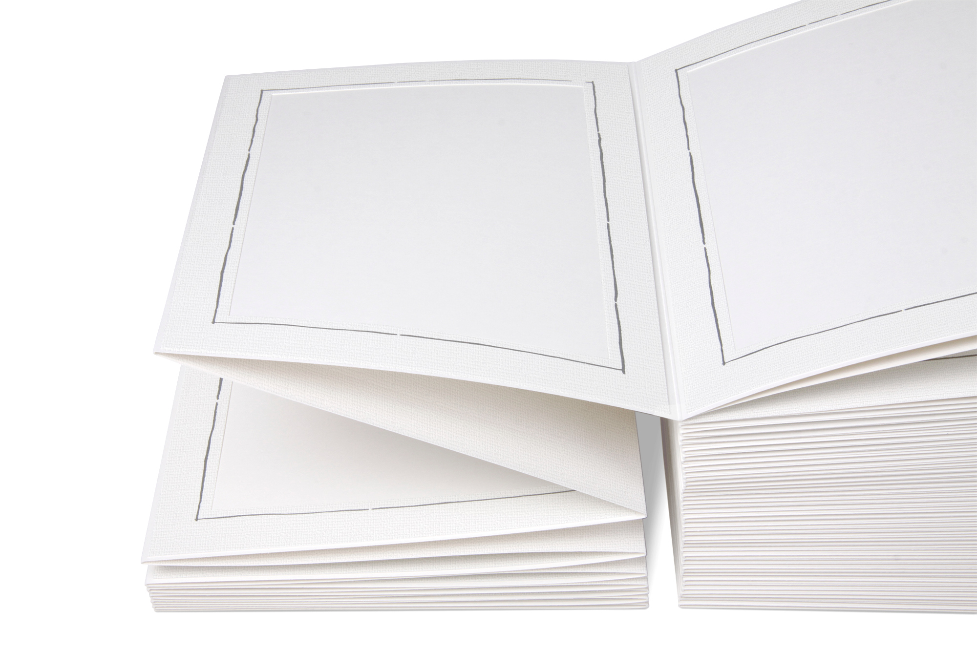 Endlosleporello Leinen Weiß / Leinen Weiß "Neue Linie Silber" für Bilder im Format 15 x 20 cm Endlosleporello Leinen Weiß / Leinen Weiß "Neue Linie Silber" für Bilder im Format 15 x 20 cm